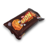 Nestlé Lion chocolate bars in 4 x 30g snack-size format, bulk multipack, available at The Professors Online Lolly Shop.