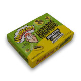 Warheads Hazards 99g theatre box showcasing super sour lemon and orange gummies, available at The Professors Online Lolly Shop.