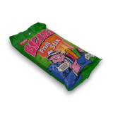 Retro-style Fyna Big Boss Fruit Stix chewy candy in bright green packaging 125g bag, available at The Professors Online Lolly Shop. Retro-style Fyna Big Boss Fruit Stix chewy candy in bright green packaging 125g bag, available at The Professors Online Lolly Shop.
