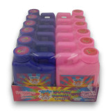 TNT Sour Magic Powder 40g gluten free sour candy bottles in display tray, available at The Professors Online Lolly Shop.