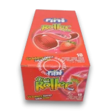 Fini Roller Fizz Strawberry 18 count display box of fizzy candy packs, at The Professors Online Lolly Shop.