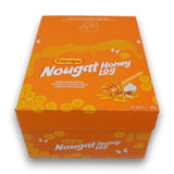 Display box of Europe Nougat Honey Log bars from The Professors Online Lolly Shop.