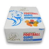 Lion Original Football Gums 2kg box featuring classic fruit and liquorice flavoured hard gum sweets, available at The Professors Online Lolly Shop.