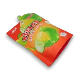 Green apple-flavoured gummy confectionery in a 120g Juicy Jelly Peeled bag with peelable apple design, available at The Professors