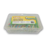 Sweet Treats Sour Filled Rainbow Tubes 1kg tub showing colourful sugar-coated filled gummy tubes at The Professors Online Lolly Shop.