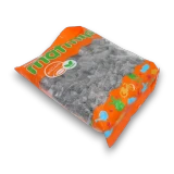Angled left view of Matthijs Salty Licorice Starfish 1kg bag with Dutch veggie liquorice visible inside