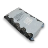 K & H Dutch Licorice Salty Jubes 1kg bag viewed from the left, showing the white label and black liquorice