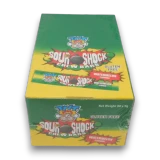 TNT Sour Shock Watermelon Chew Bars, 80 x 9g pieces, front of display unit at The Professors Online Lolly Shop.