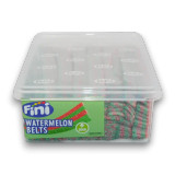 Fini Melon / Watermelon Belts, highlighting the red and green colours and sour sugar coating, available at The Professors.