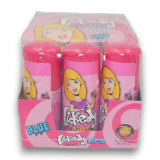 Gluten-free Lickedy Lips sour candy drinks, with raspberry flavour, perfect for lolly shops, available in a 12pc display at The Professors