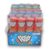 Push Pops 24pc display unit featuring unique short stick lollipops in various fruity flavours, available at The Professors Online Lolly Shop