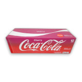 Red Coca-Cola Cherry can 355ml showcasing cherry cola design, available at The Professors Online Lolly Shop.