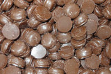 Dark Choc Peppermint Creams in a 5kg bulk box featuring chocolate-coated mint fondant discs, available at The Professors Dark Choc Peppermint Creams in a 5kg bulk box featuring chocolate-coated mint fondant discs, available at The Professors