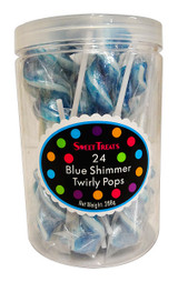 Sweet Treats  Shimmer Blue Twirly Pops, by Brisbane Bulk Supplies,  and more Confectionery at The Professors Online Lolly Shop. (Image Number :11598)