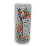 Rainbow-coloured tutti-fruity flavoured twist pops in 24 x 12g bulk packaging, available at The Professors Online Lolly Shop Rainbow-coloured tutti-fruity flavoured twist pops in 24 x 12g bulk packaging, available at The Professors Online Lolly Shop