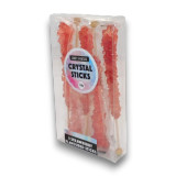 Red rock candy sticks by Candy Showcase, 110g pack, ideal for candy buffets and events, available at The Professors Online Lolly Shop Red rock candy sticks by Candy Showcase, 110g pack, ideal for candy buffets and events, available at The Professors Online Lolly Shop