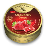 Cavendish & Harvey Strawberry Filled Drops 175g tin, featuring classic German confectionery with real fruit juice. Cavendish & Harvey Strawberry Filled Drops 175g tin, featuring classic German confectionery with real fruit juice.