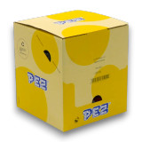 Marvel Pez Candy Dispensers 6-pack display box, showcasing yellow Pez branding, available at The Professors Online Lolly Shop.