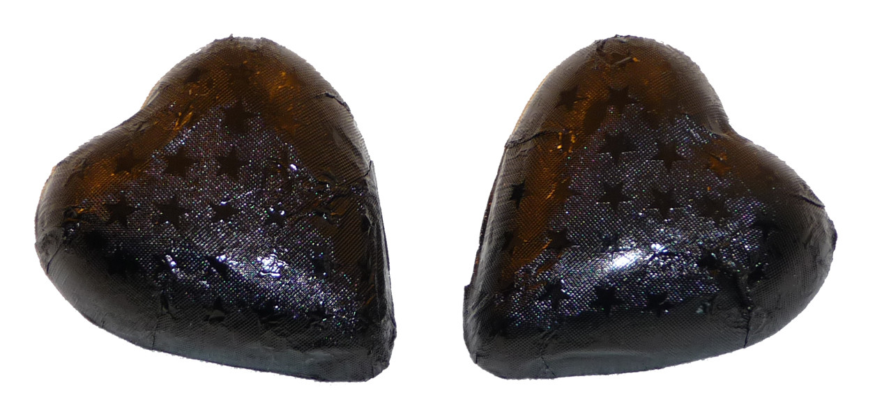 Chocolate Gems Chocolate Hearts Hot Pink Foil, and other