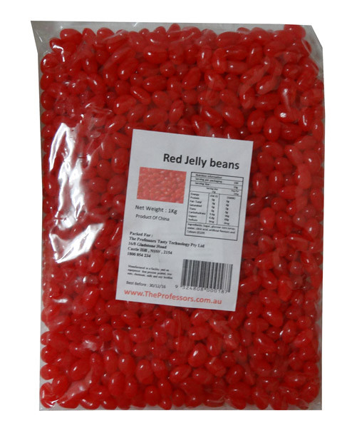 Sweet Treats Mini Jelly Beans Red with a Strawberry Flavour buy at The Professors Online