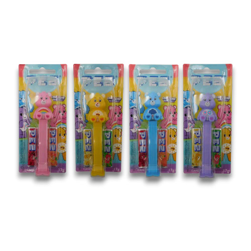 Full collection of Pez Candy Dispensers - Care Bears 6 x 17g featuring multiple characters, available at The Professors.