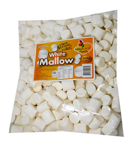 Lolliland Marshmallow Cylinders - White, by Lolliland,  and more Confectionery at The Professors Online Lolly Shop. (Image Number :19954)