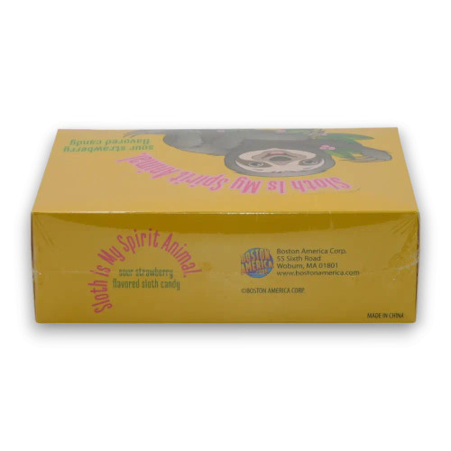 Sloth is My Spirit Animal Mints 12-pack display box, highlighting the playful sloth design and novelty candy tins.