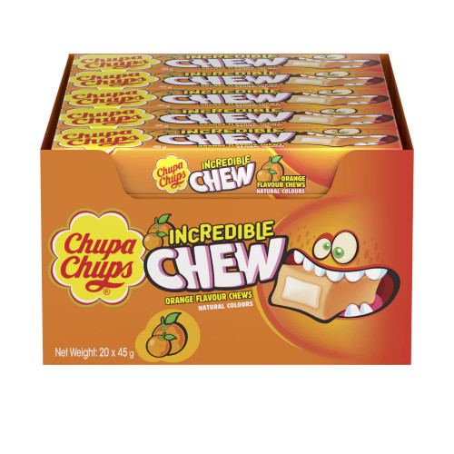 Chupa Chups - Incredible Chew - Orange (20x45g in a display box)
