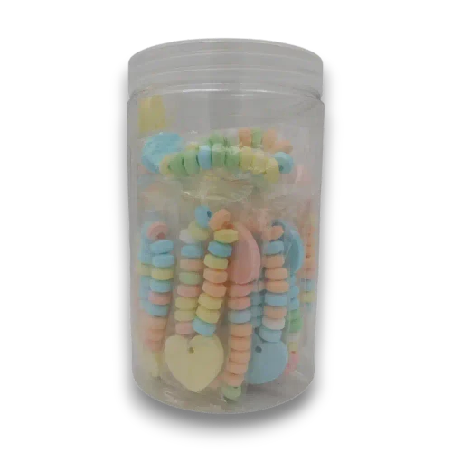 Sweet Treats Candy Bracelets display jar available at The Professors Online Lolly Shop.