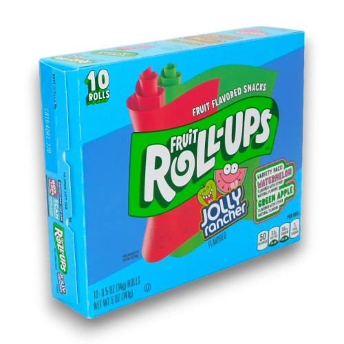 Jolly Rancher Fruit Roll-Ups 10 x 14g Rolls, available at The Professors Online Lolly Shop.