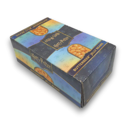Harry Potter Butterbeer Jelly Beans (24 x 28g) box, available at The Professors Online Lolly Shop