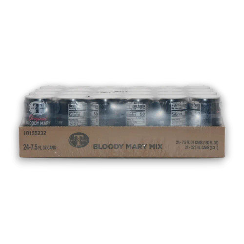 24-pack of Mr & Mrs T Bloody Mary Mix (221ml) cans, perfect for brunches and gatherings, available at The Professors