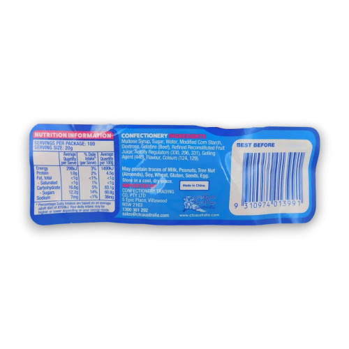 Nutritional information of Big Lolly - Strawberry Clouds (2kg bag).