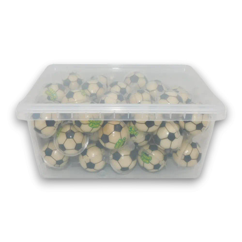 Jam Gummy - Football (50 Units) in a tub, featuring individually wrapped sports-themed gummies.