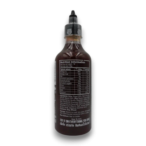 Crying Thaiger Teriyaki Sriracha sauce in 440ml packaging, available at The Professors Online Lolly Shop.
