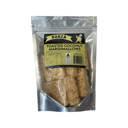 Bonza - Marshmallow Wafers - Toasted Coconut (160g Bag | 4 x ~40g pc) Bonza - Marshmallow Wafers - Toasted Coconut (160g Bag | 4 x ~40g pc)