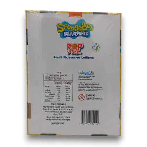 Product details of Nickelodeon - Spongebob SquarePants - Pop Pals - Strawberry (Display unit | 12 x 8g pcs).