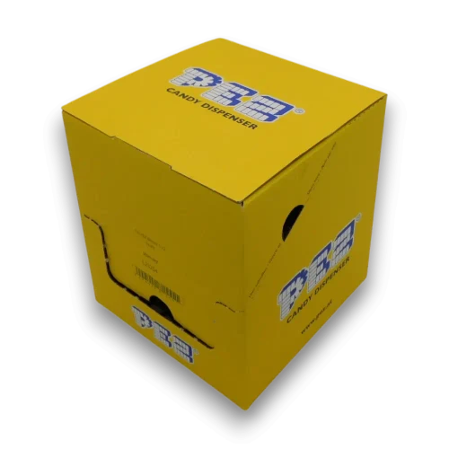 Pez Candy Dispensers Trolls 6 x 17g display unit side angle view, available at The Professors Online Lolly Shop.