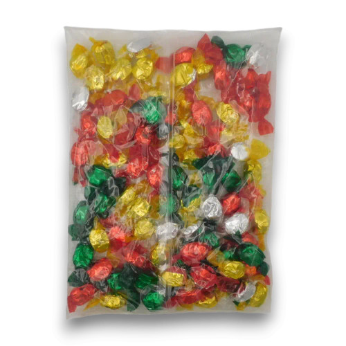 Christmas-themed AIT Candy Mix in 500g packaging, featuring assorted foil-wrapped lollies, from The Professors Online Lolly Shop.