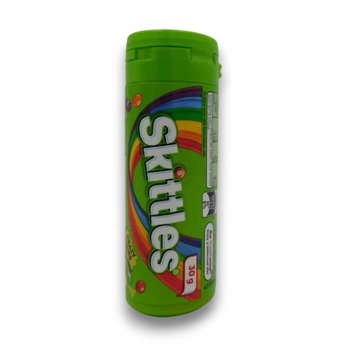 Single Skittles Mini Tube Crazy Sours 30g pack available from The Professors Online Lolly Shop.