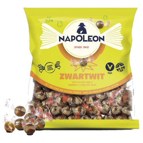 Napoleon - Zwartwit - Salmiak Liquorice Balls (1kg bag)