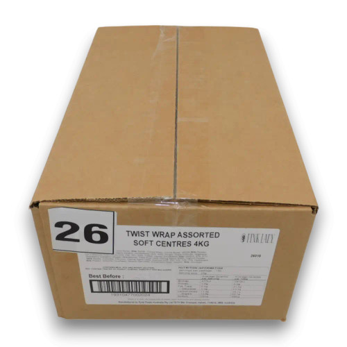 4kg box of Pink Lady - Twist Wrapped Soft Centre Chocolates - Assorted (4kg box | ~314 x 12.7g pcs)