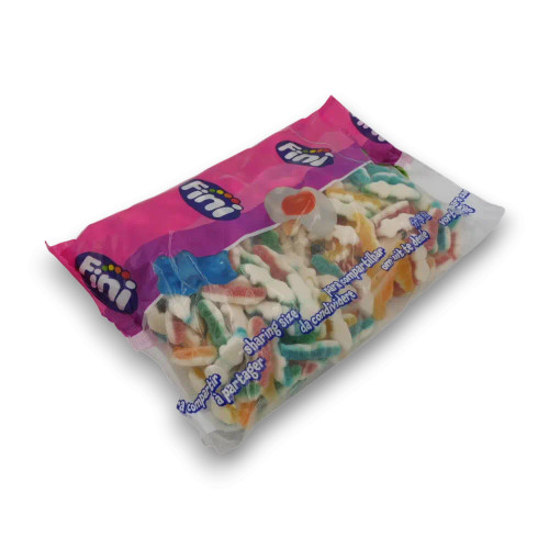 Fini Crocodiles Soft Jellies in a 2kg bulk bag for pick and mix use, from The Professors Online Lolly Shop.