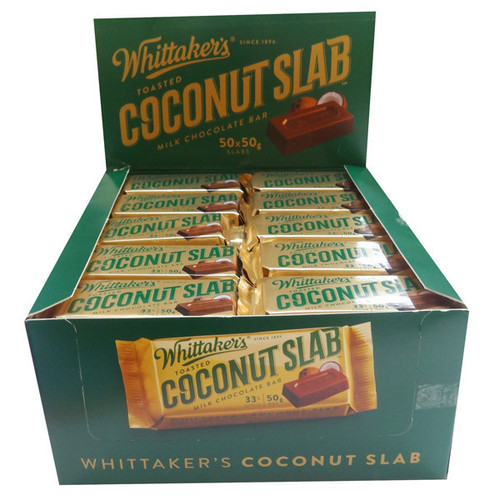 Whittakers Coconut Slab, by Whittakers,  and more Confectionery at The Professors Online Lolly Shop. (Image Number :8577)