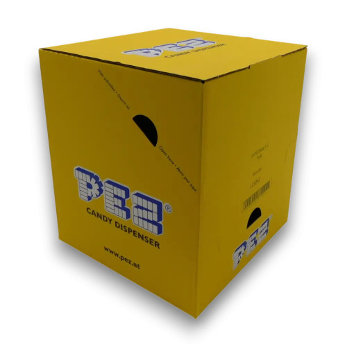 Pez Candy Dispensers Trolls 6 x 17g display unit side angle view, available at The Professors Online Lolly Shop.