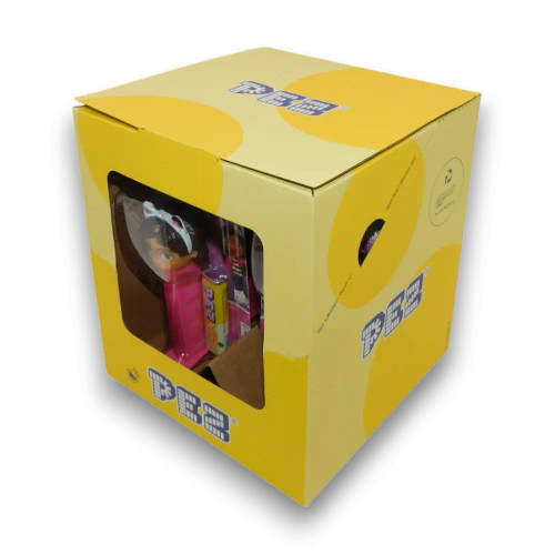 Pez Gabby’s Dollhouse candy dispenser display unit with assorted designs and refill packs, available at The Professors