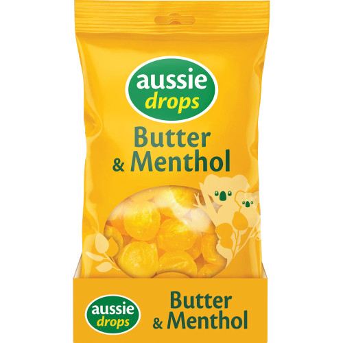 Aussie Drops - Butter & Menthol (Display unit | 12 x 70g bags)