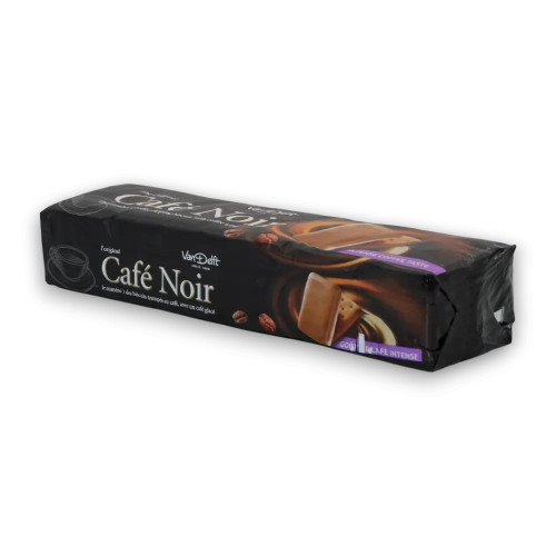 Van Delft Café Noir biscuits, crisp with rich coffee flavour, in a 200g pack, available at The Professors Online Lolly Shop.