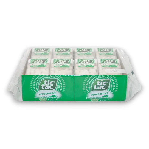Tic Tac - Peppermint 24g x 24-pack display, individual packs, available at The Professors Online Lolly Shop.