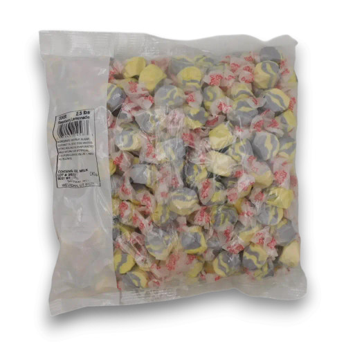 Taffy Town Salt Water Taffy Raspberry Lemonade 1.1kg bulk bag, available at The Professors Online Lolly Shop.
